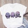 Women Graphic Cartoon Alien Color Ladies Summer Print T Shirt Shirt Tops Lady Clothes Womens