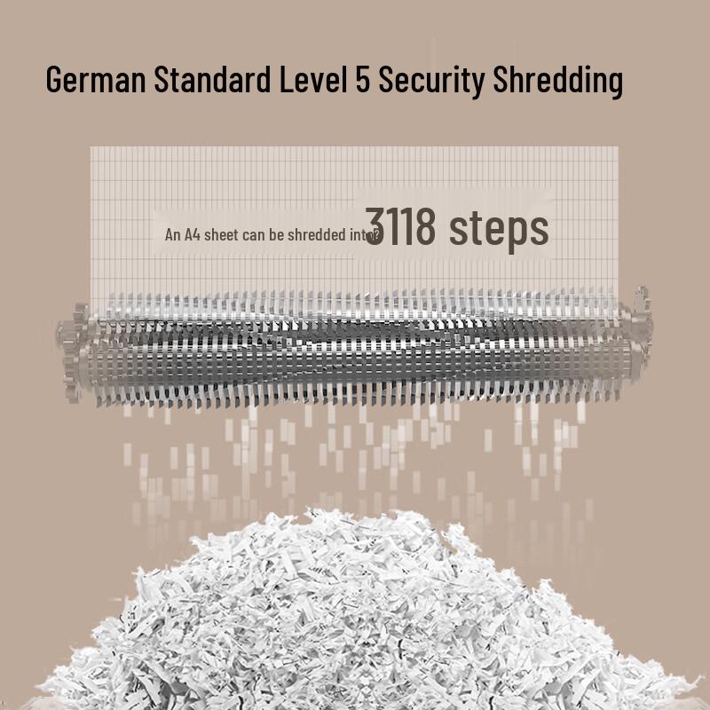 Deli 5-Level Security Micro-Cut Paper Shredder CN plug (adapter included)
