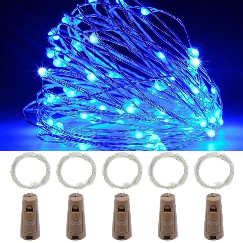 Bar LED Wine Bottle Cork 1M 2M String Lights Christmas Decoration Led Lamp Bottle Fairy Lights Holiday Copper Wire Lights String