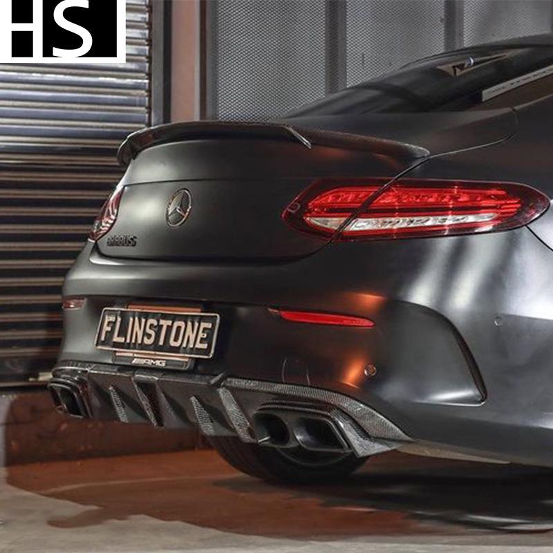 Спойлер заднего крыла из углеродного волокна в стиле Brabus для 16-22 Mercedes-Benz C-Class W205 2-дверный