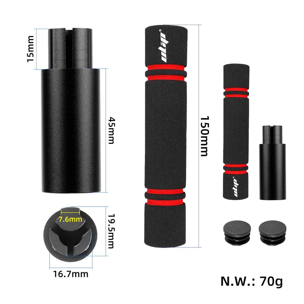 Black Ulip handlebar extender kit without light for Max G30 scooters