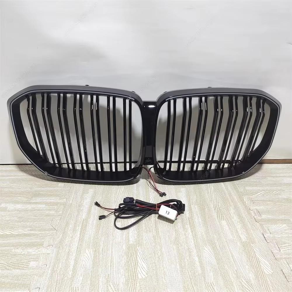 Dual Slat With LED Lights Front Kidney Grill Grille For BMW X5 G05 M50i M50d xDrive30d 40i 40d Pre-LCI 2018-2023 Bodykits Tuning