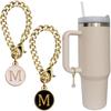 Personalized Water Cup Handle Chain Initial Name Identification Letter Charm Handle Charm  Keychain