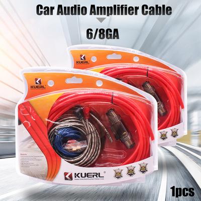 6/8GA автомобильный аудио усилитель кабель 60 AMP предохранитель проводка медный алюминиевый автомобильный усилитель проводка комплект универсальный автомобильный аудио провод