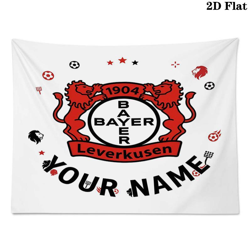 Custom Name Bayer 04 Leverkusen Printed Tapestry – Wall Hanging for Bedrooms, Dorms, and Home Decor