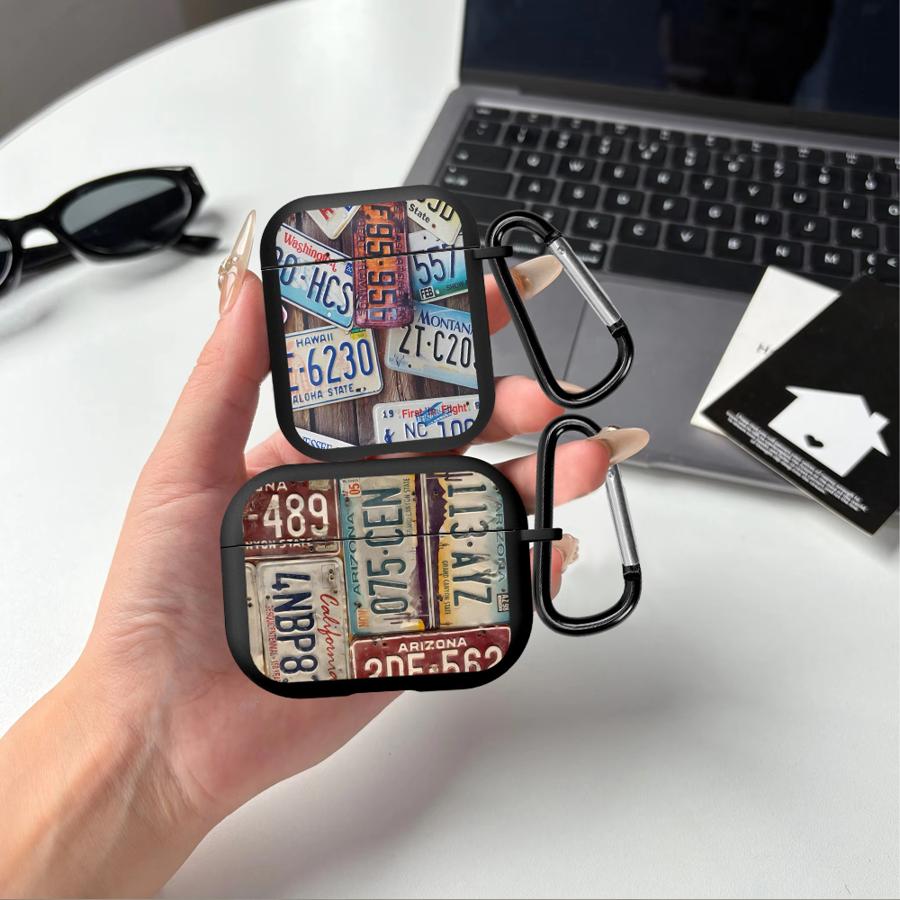 Крутой дизайн номерного знака Чехлы для наушников Чехол для Airpods Pro 1 2 Pro3 4 3 Pro2