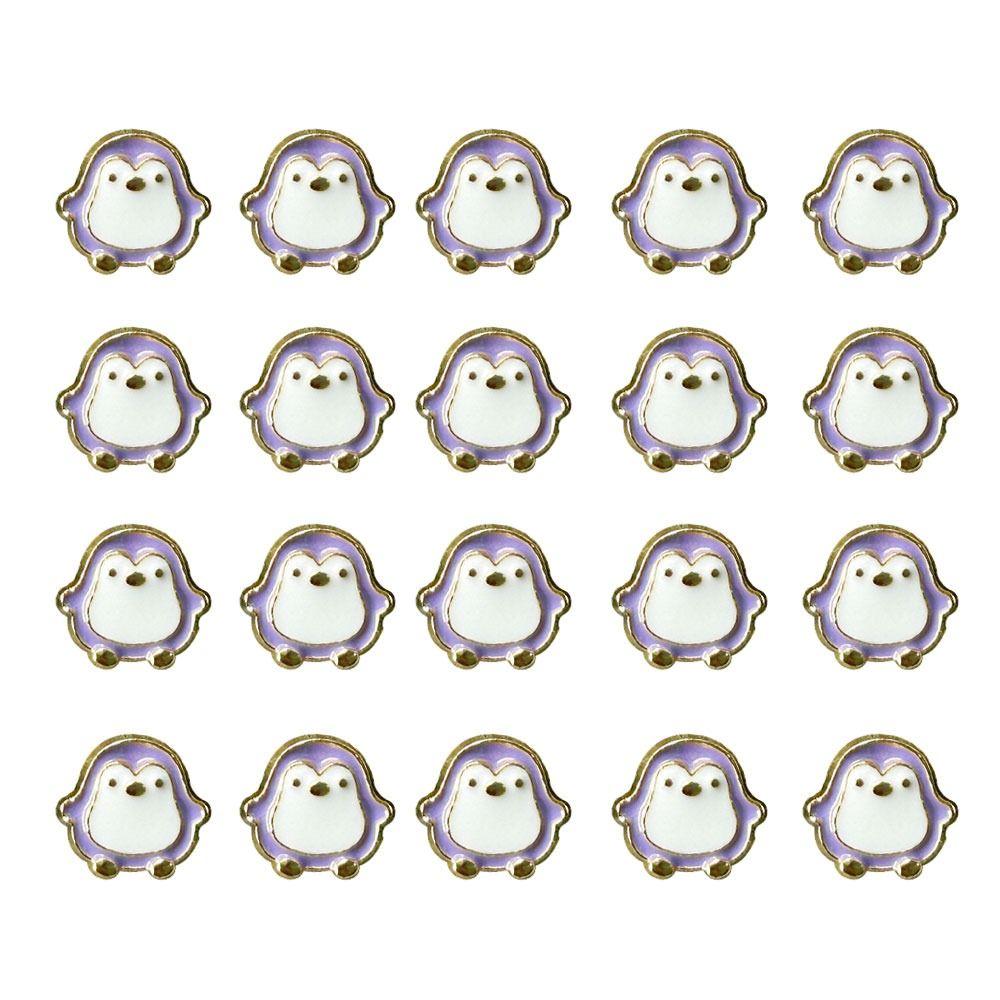 20pcs DIY Doll Penguin Buttons Mini Doll Shoes Buckles Coat Buckles  1/6 Doll Clothes Accessories