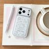 Модный Чехол из Кожи со Звездами Sanrio Hello Kitty Милый Мультяшный Узор для iPhone 17 16 15 14 13 12 11 Pro Max Подарок Девушке