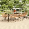 3157851 vidaXL Garden Dining Set 9 Pcs Wicker