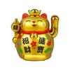 Solar Powered Lucky Cat Car Ornament Cartoon Wealth & Prosperity Cat Doll Auto Dashboard Decoration Cute Waving Car Accessories