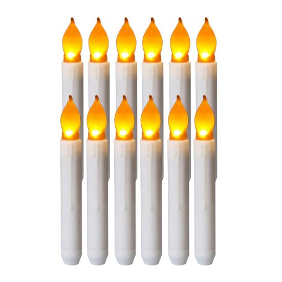 6/12Pcs LED Electronic Candle Battery Operated Flameless Candle Realistic Flickering Flame Holiday Atmosphere Candle