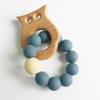 1 шт., детский силиконовый браслет-прорезыватель, игрушка, деревянное животное, детские подвесные игрушки, пищевые аксессуары для новорожденных