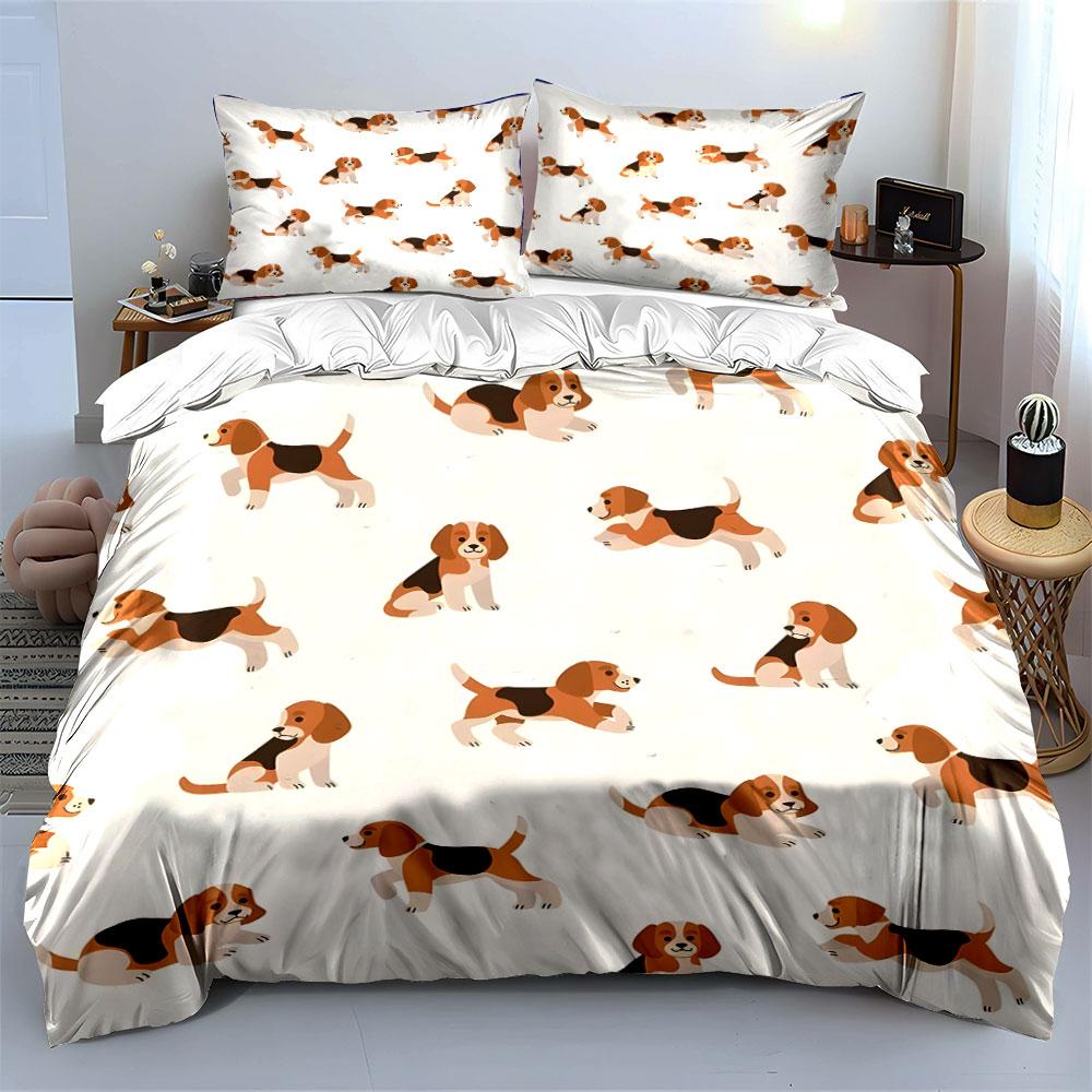 Playful beagle parade delight! Bedding sets Duvet covers Pillowcases(1* Duvet Cover 2* Pillowcases without duvet insert)