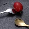 Cute Animal Handle Spoon Stainless Steel Coffee Spoon, Long with Bull Head Decor, Gold Multifunctional Stirring for Milk Tea Yogurt Jam Acid