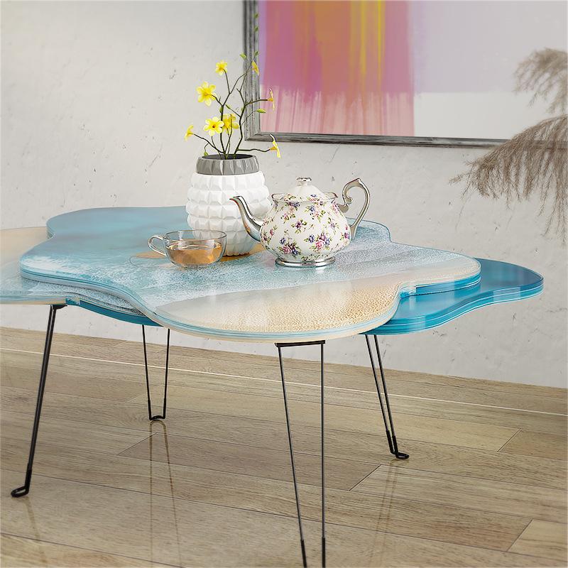 Large River Table Silicone Mold Irregular Round Rectangle Epoxy Resin Mirror Mould for Home Party Decor
