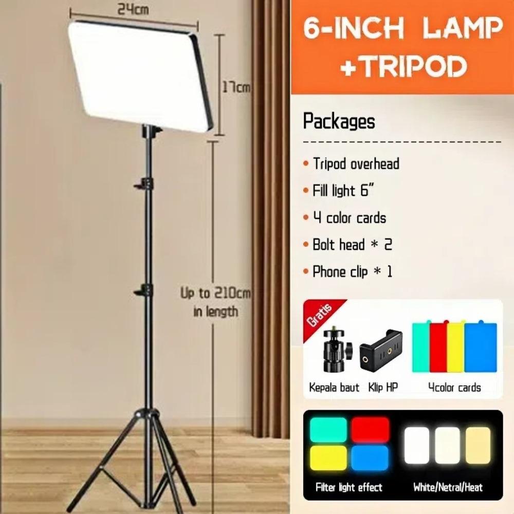 Rechargeable Mobile Phone Fill Light Dimmable Light Overhead Live Streaming Light Photography