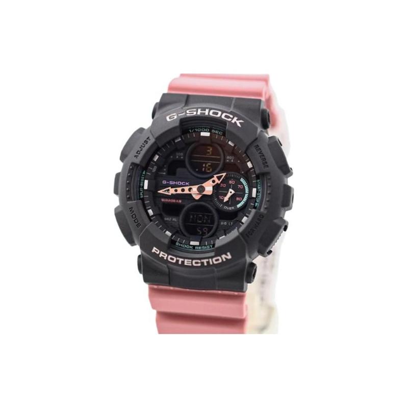 Casio G-SHOCK Серия YOUTH Ретро Водонепроницаемые Двойной дисплей Модные Спортивные Кварцевый механизм Японские и Корейские Часы Женские Часы Черный циферблат GMAS140-4A