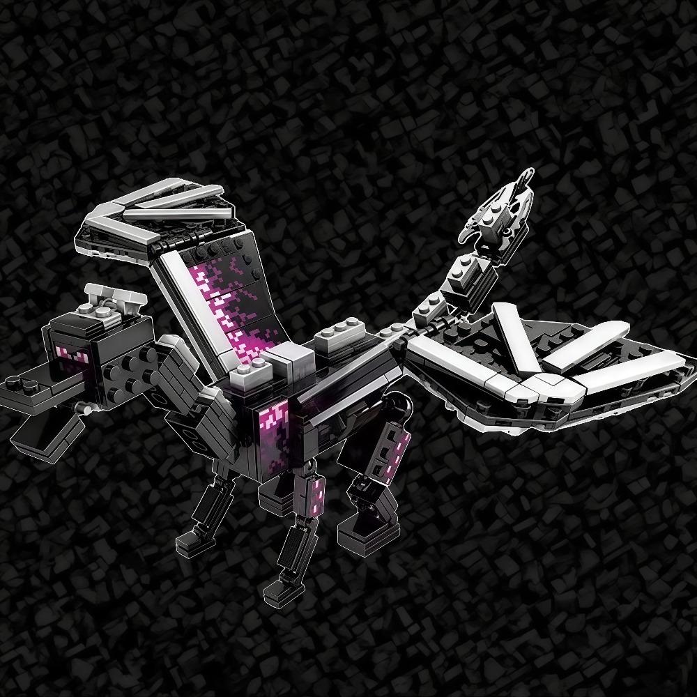 1000+ шт. Набор «Темный Дракон и Деревня» | Креативная игрушка для DIY | Декор и подарок для коллекционеров