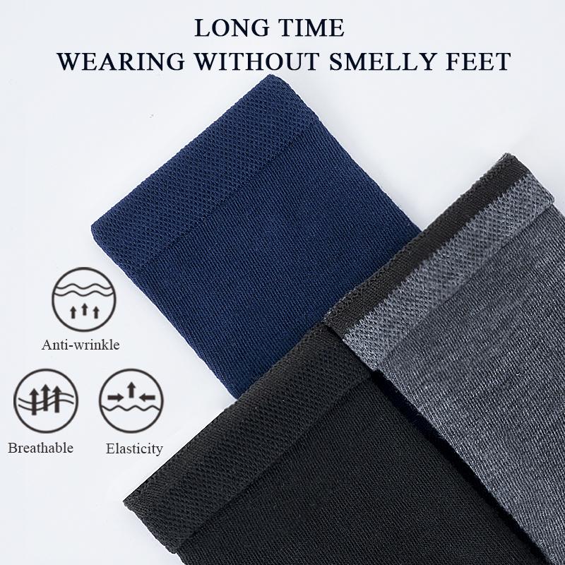 1/5 пар мужских деловых хлопковых носков средней длины, черные, белые, мужские, дышащие, для всех сезонов, большого размера