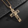Religious Crucifix Pendant Necklace Adjustable Length Neckchain for Men and Women Stylish Faith Symbol Jewelry Accessory