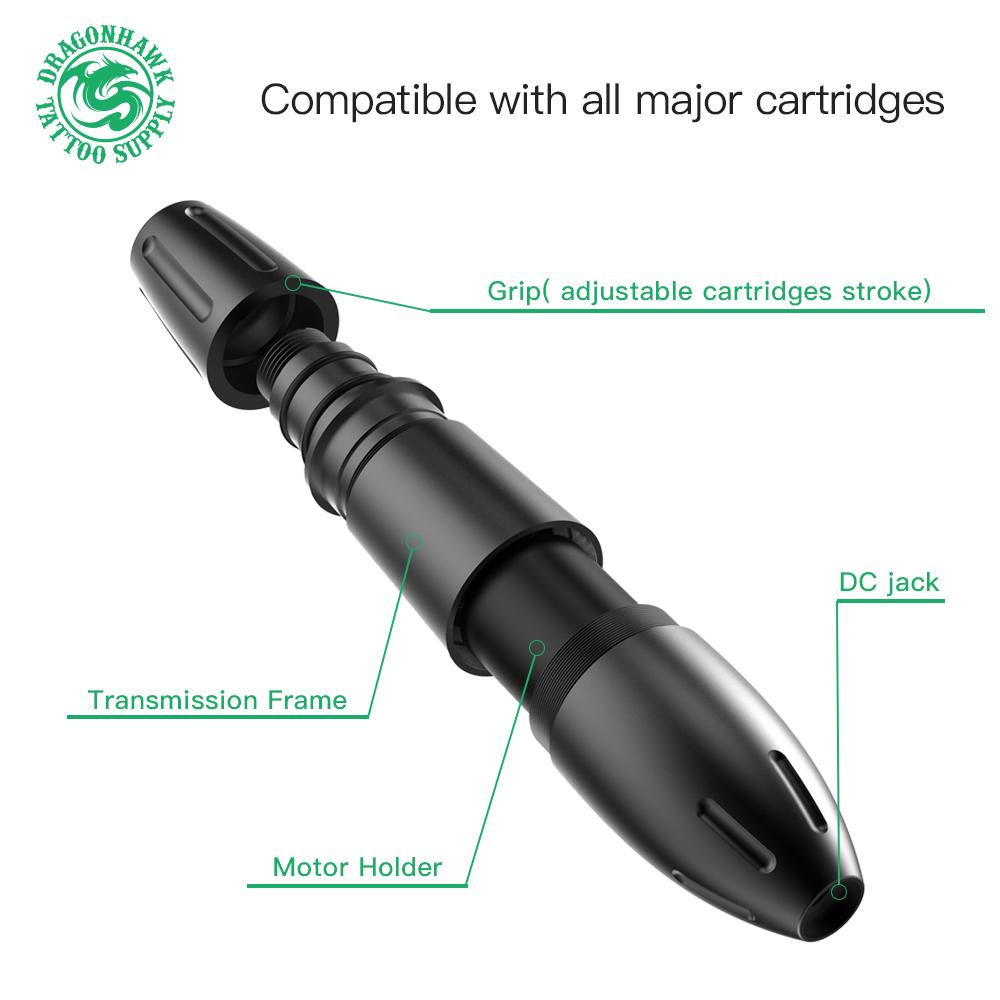 Dragonhawk Мачта, ручка, роторная тату-машина, космический алюминий для лайнера, шейдер, тату-пистолет, мотор, тату-машины