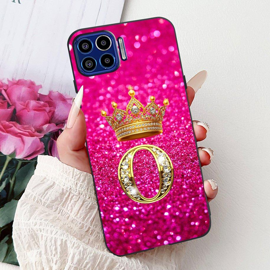 Чехол для Motorola One 5G Популярные буквы Цветочная корона Мягкий силикон Ударопрочный ТПУ Чехол для пары Для телефона Moto One 5G 2020