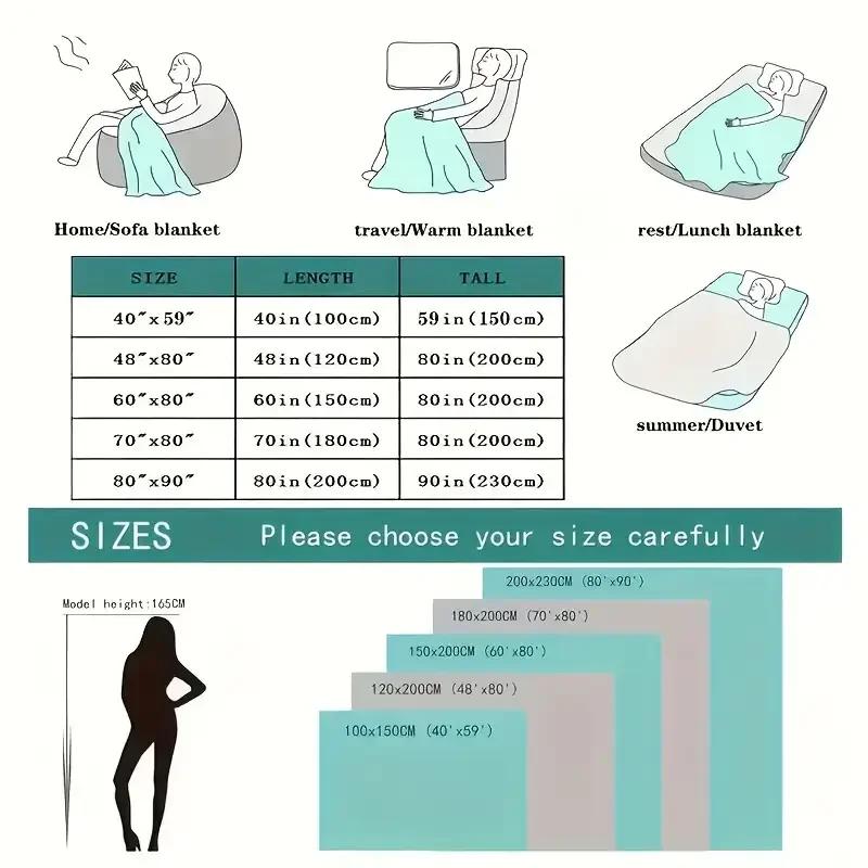 Fashion Houndstooth Cozy Warm Blanket Fall Winter Skin-friendly Flannel Bed Sheets Warmth Sofa Blankets Throw Shawl Blanket Knee