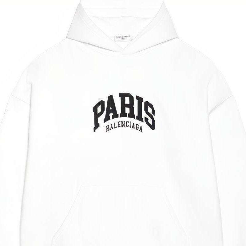 Balenciaga Худи Cities Paris Свободный крой 'Белый' 675003TLVL89040