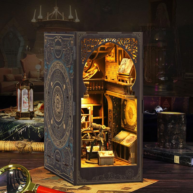 Миниатюрный Дом Серия Book Nook Набор Домик для Кукол Набор Book Nook Набор Миниатюрной Мебели Серия Book Nook Ручная Работа Миниатюрный Деревянный 3D DIY (Астрономический