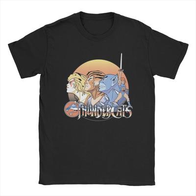 Футболки Thundercats для мужчин, новинка, футболка из чистого хлопка, круглый вырез, короткий рукав, футболки 5XL, одежда
