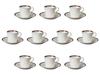 Set of 10 NB Marron Coffee Cups X X Cups Fuse Arita Setomonohonpo (9.5 7.3 6.8 Cm, 180cc) & Saucers, Ware, Ware,