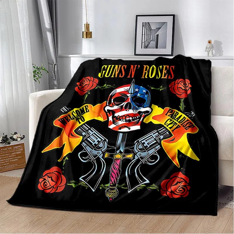 Плед Guns N Roses Hard Rock Band, Мягкий плед для дома, спальни, кровати, дивана, пикника, путешествий, офиса, покрывало для отдыха, для детей