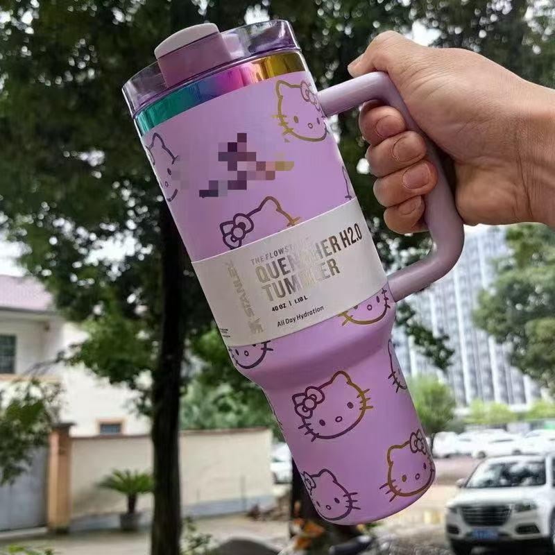 Hello Kitty Vacuum Insulated Travel Mug with Stainless Steel Leak-Proof Lid