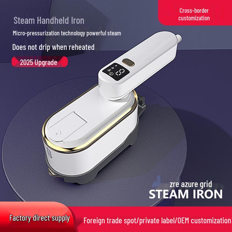 Портативный ручной отпариватель и утюг для одежды - Большой электрический сухой/влажный пар для домашнего использования