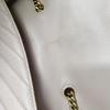 [Pre-Owned] Kira Large Nude Pink Lambskin Quilted Shoulder Bag With Gold Hardware - Very Good #O65QIA