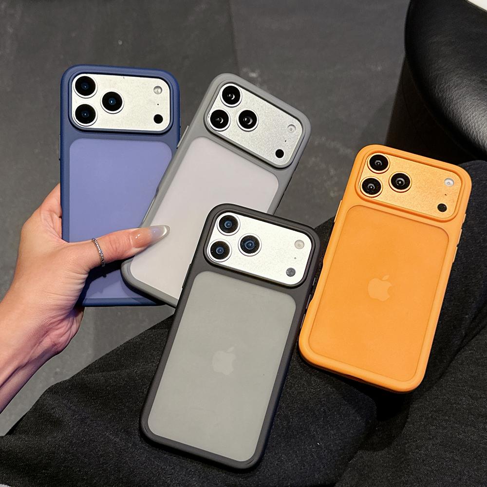 Black Matte Shockproof Case for Iphone Air 17E 17 E 16E 16 Pro Max 15 Plus 14 13 12 17Pro Frosted Translucent Back Phone Cover Accessories