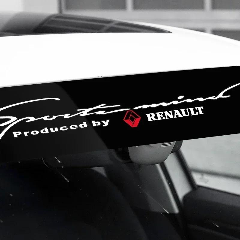 Car Front Windshield Sticker Decal Decoration For Renault Megane 1 Scenic Logan Laguna Espace Symbol Clio 4 RS Dacia ZOE Koleos ZZ29