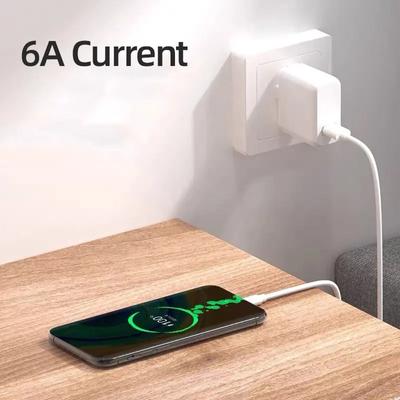 Кабель для сверхбыстрой зарядки 6A, подходит для Huawei Xiaomi Honor TYPE C, зарядный кабель для мобильного телефона оранжевого цвета, 66 Вт, зарядный кабель