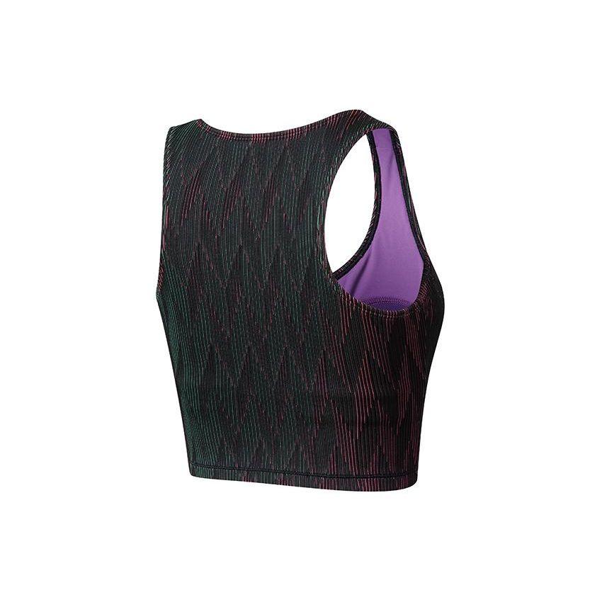 SAUCONY Круглый вырез без рукавов майка цветные волнистые ребристые женские топы SC1249054A-PR59