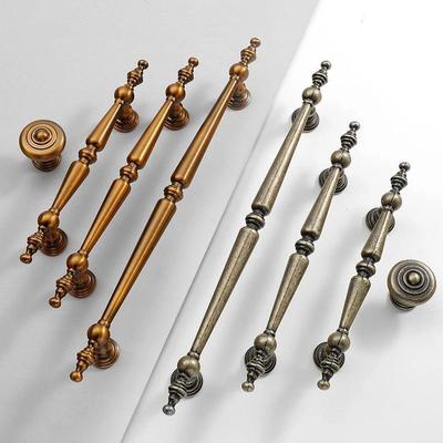 1 шт. Античная бронзовая латунная ручка-скоба Винтажные ручки для дверей шкафов, ящиков, гардеробов, ручки-кнопки