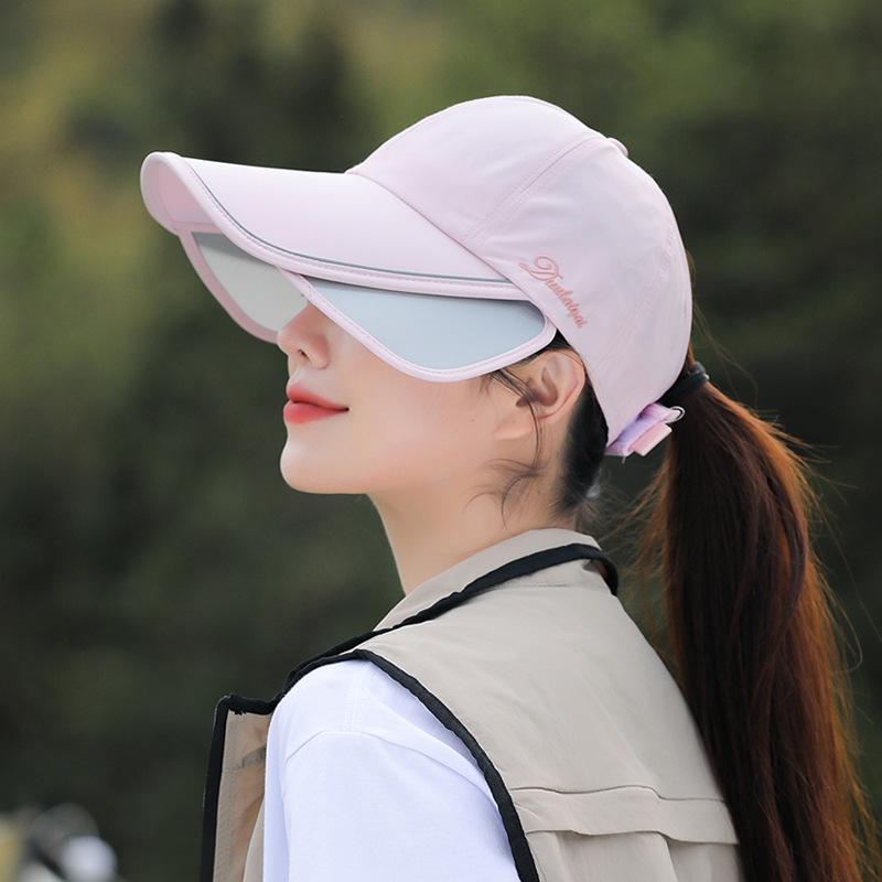8543 Sunscreen hat Women's summer retractable big-brimmed sun hat Outdoor sports quick-drying waterproof duck tongue baseball cap