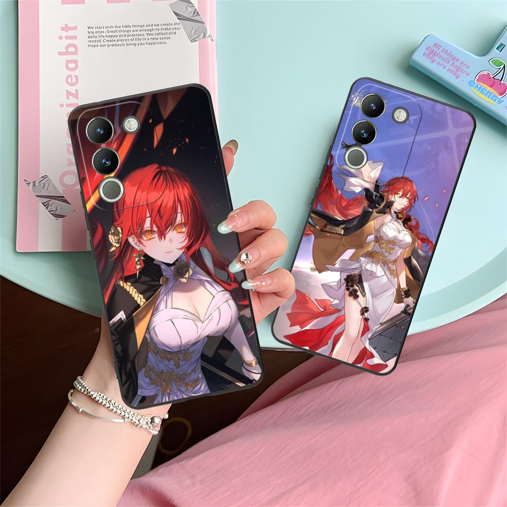 HSR Himeko Матовый ТПУ Чехол для Мобильного Телефона для VIVO V60 V50 V40 V30 V29 V27 V25 V23 Pro Lite 5G Цветной Печатный Чехол