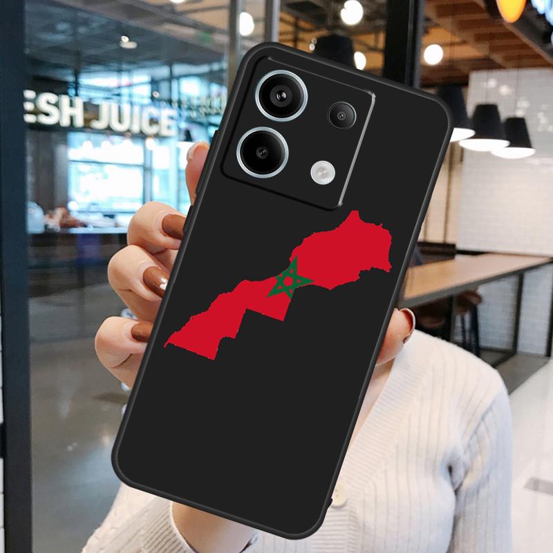 Чехол-карта с флагом Марокко для Xiaomi Redmi Note 15 Pro Plus 10 11 12 13 14 Pro Redmi 15 15C 10C 12C 13C 14C