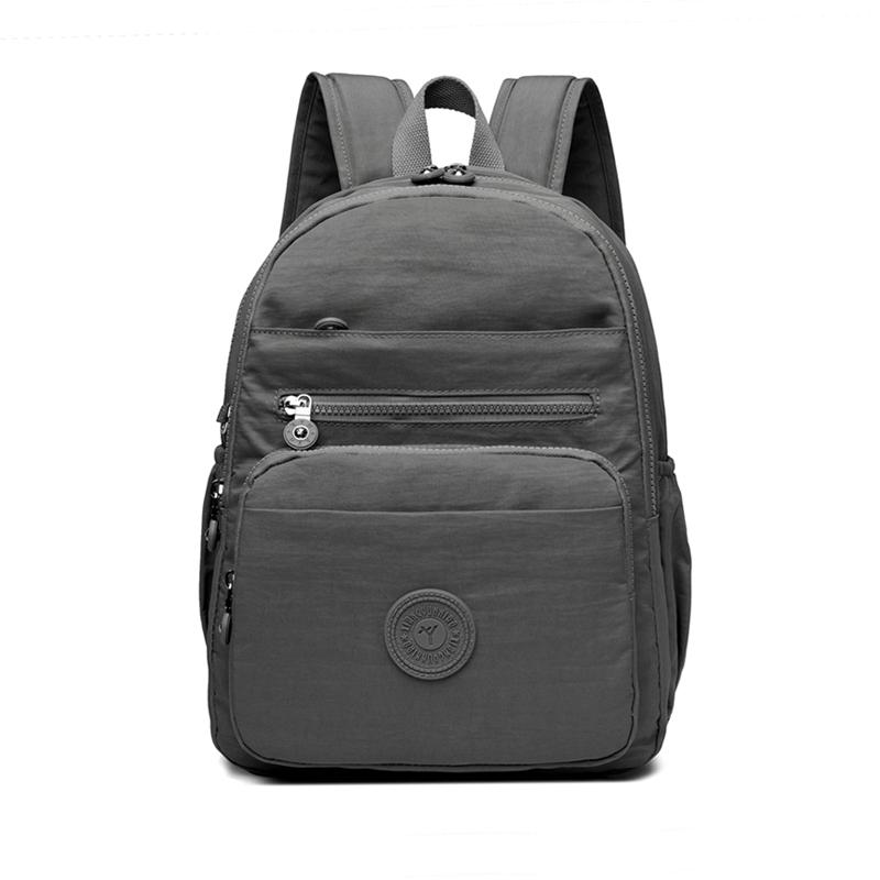 Lightweight Backpack Women Nylon Backpack Solid Color Travel Bag Student Schoolbag