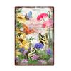 Pastoral Art Plaque Butterfly Wall Decor Garden Metal Plate  Living Room