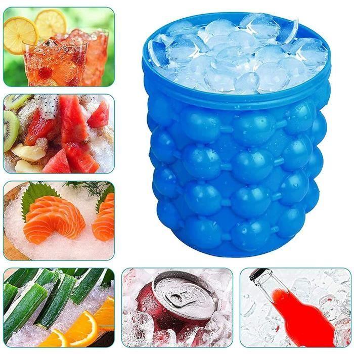 Bac à glaçons - Portable - Sécuritaire pour aliments - Sans BPA - Bleu
