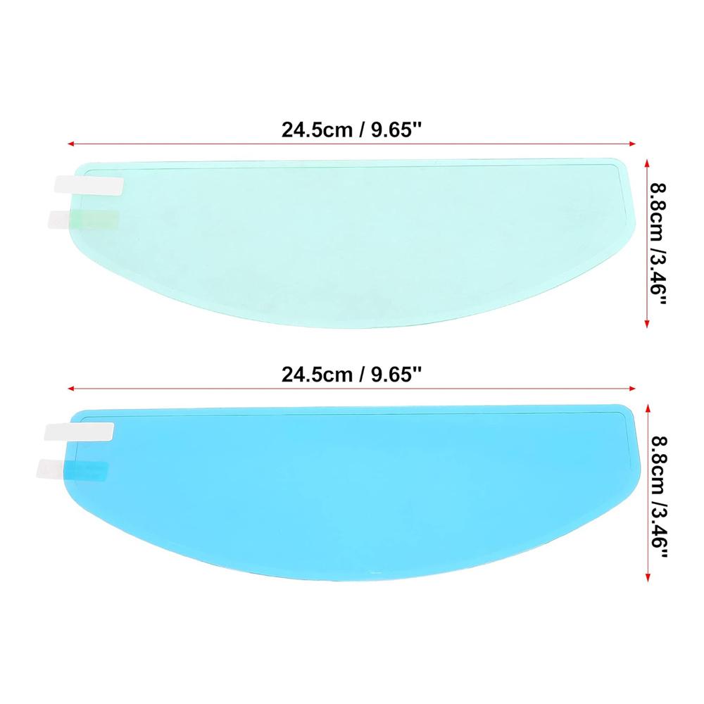 Универсальная 2 шт. 9,65" x 3,46" Защитная от дождя и запотевания пленка для мотоциклетного шлема