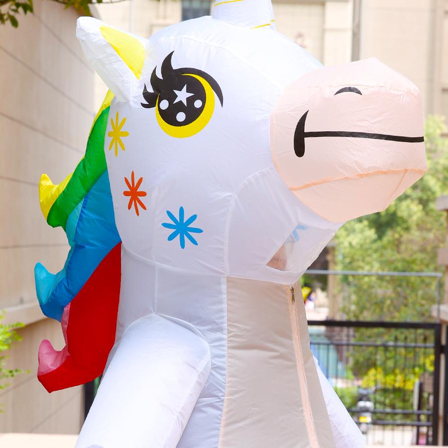 Unicorn Inflatable Suit - Suitable for Parties, Christmas, Holidays, Birthday Surprises, Suitable for Heights of 150cm-190cm