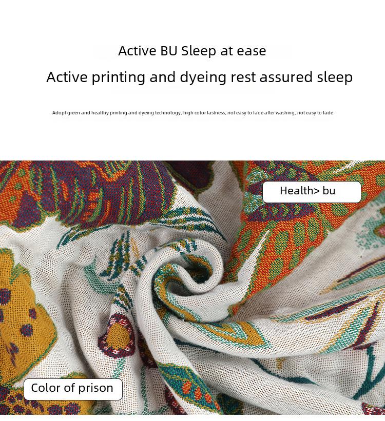 Adult & Children's Six-Layer Gauze Cotton Blanket - Thick & Lightweight for Summer