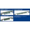 TOMIX N Gauge Upper Deck Single-Track Truss Bridge S280 (F) Dark Green (with 2 PC Piers) 3267 Model Train